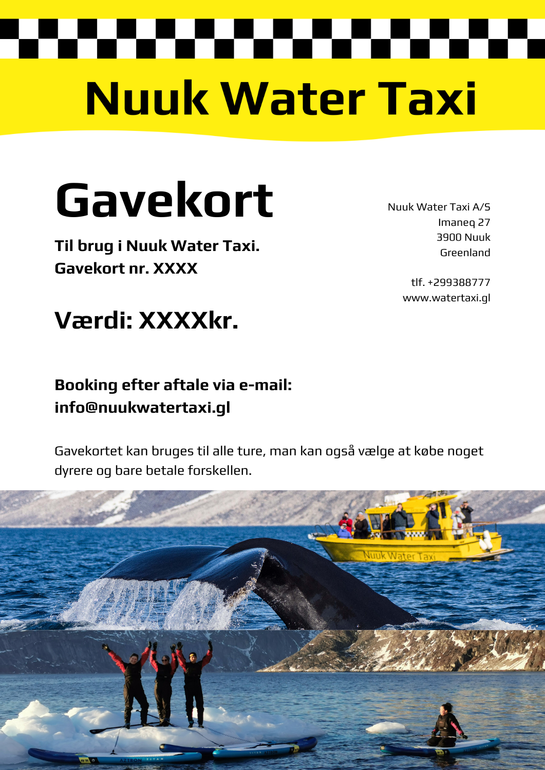 Nuuk Water Taxi Gavekort